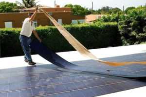 Использование гибких солнечных панелей
