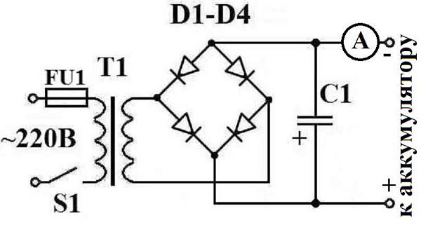 Схема зарядного устройства для АКБ