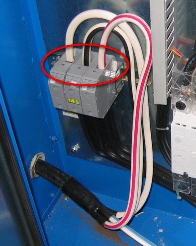 Подключение кабеля к компрессору