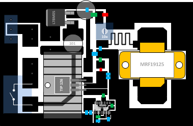 Топология платы мощного ВЧ-автогенератора на MOSFET транзисторе