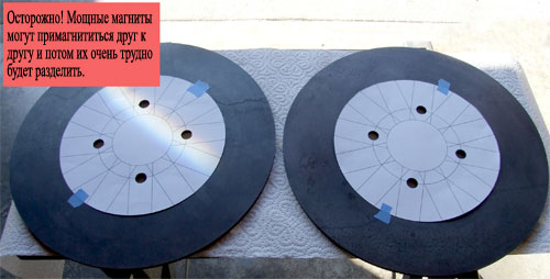 Разметка роторов с помощью бумажных шаблонов