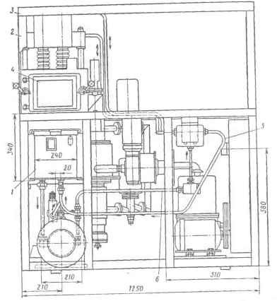 Рис.43. Схема полуавтоматической установки СДВУ-12