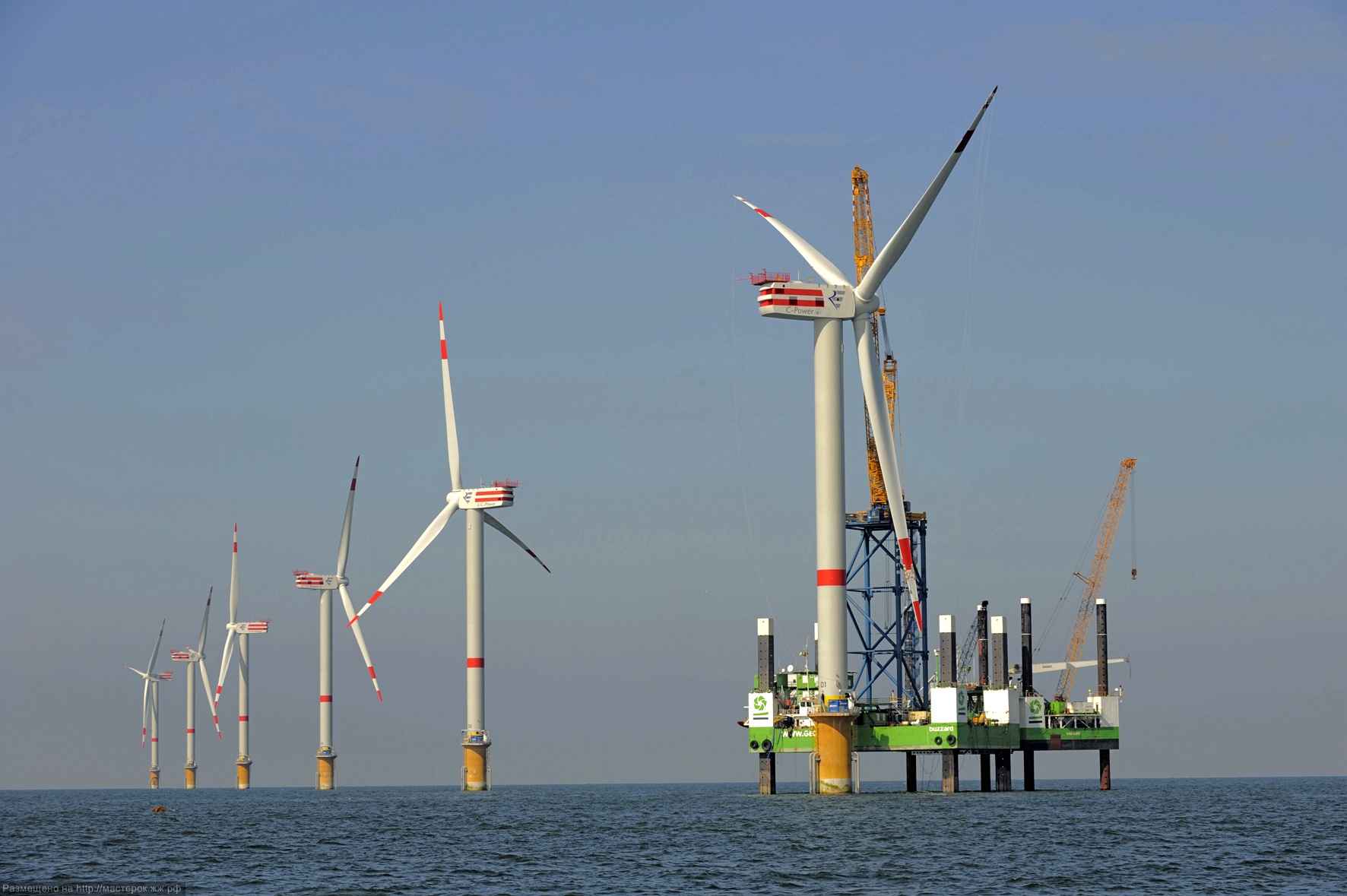 Aufbau Offshore-Windpark Thornton Bank, Belgien