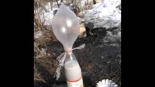 карбид+вода+шарик=мини ядерный взрыв!